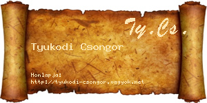 Tyukodi Csongor névjegykártya