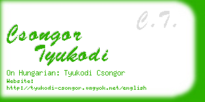 csongor tyukodi business card